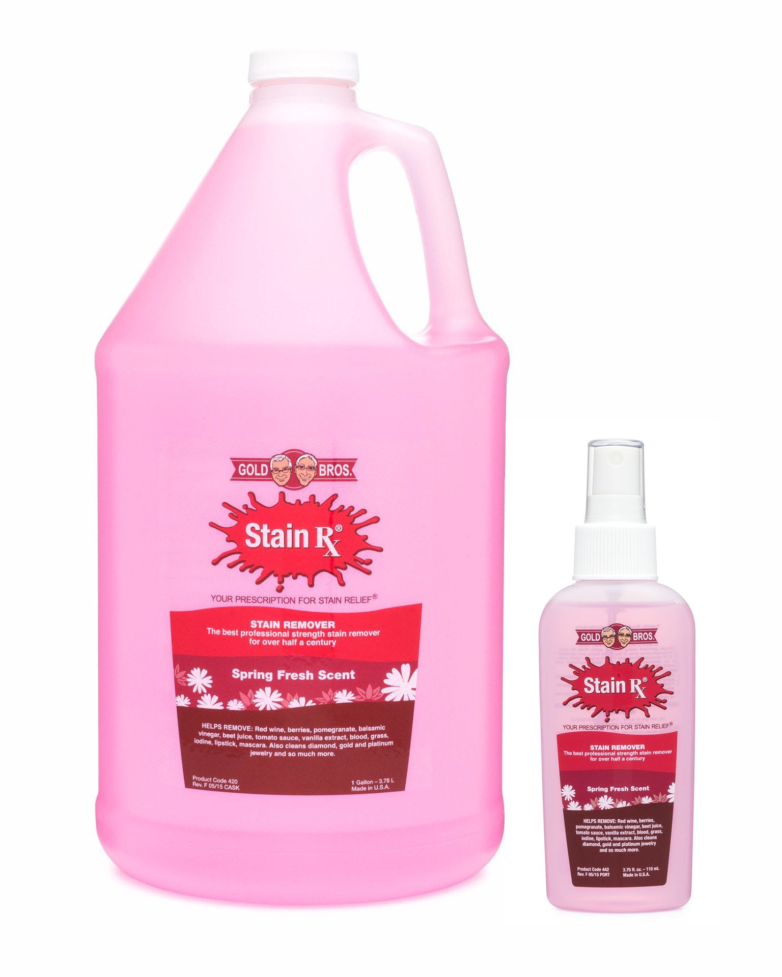 Pink Spring Fresh Scent Stain Rx® 1 Gallon / Plus full 3.75 fl. oz. Re